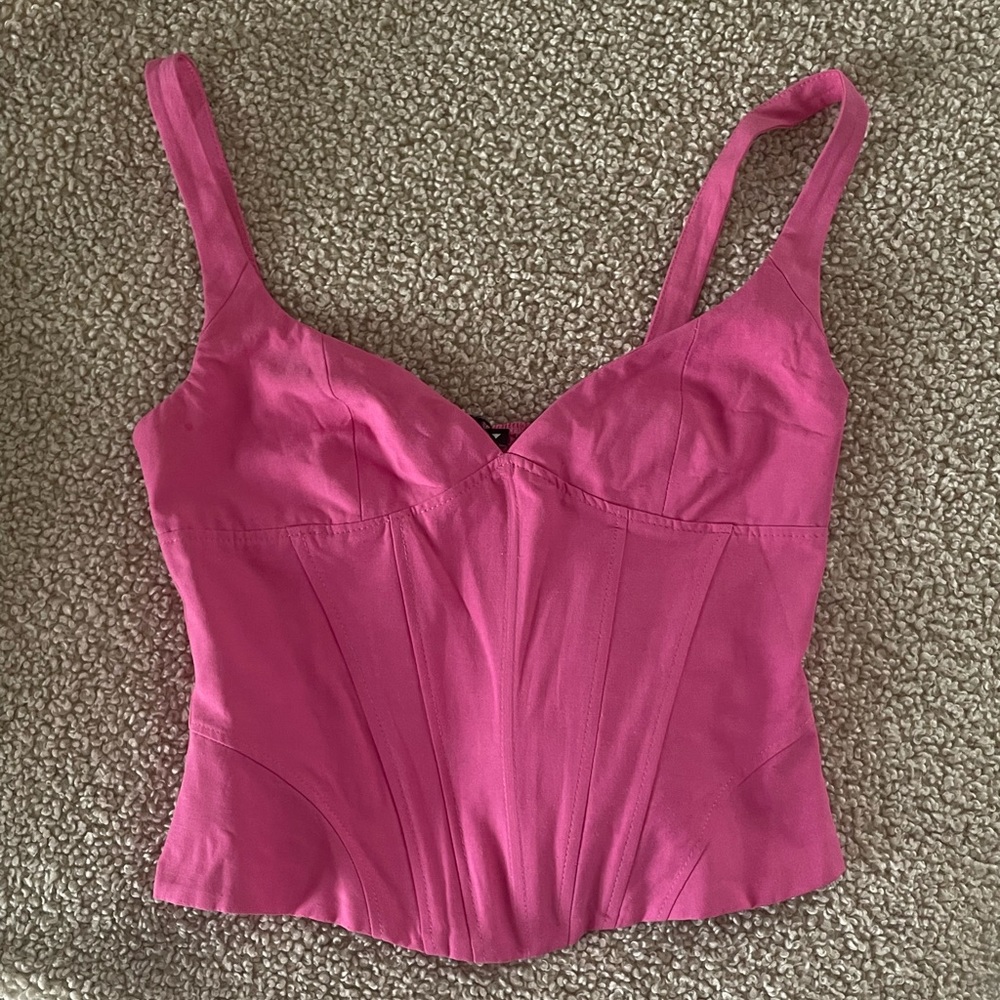 Pink corset top